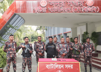 কুষ্টিয়া সীমান্তে বিদেশি পিস্তল–গুলিসহ যুবক গ্রেপ্তার